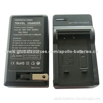 Camera Rechargeable Battery Charger for Kodak KLIC-7001, 4.2V, 600mAh